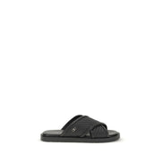 Ferragamo Black Flat Sandals