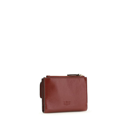 PINKO Bordeaux Logo Snap Wallet