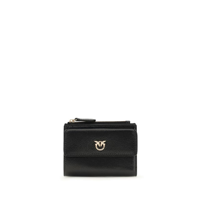 PINKO Black Logo Snap Wallet