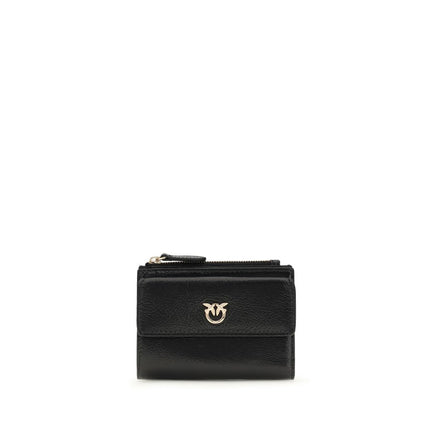 PINKO Black Logo Snap Wallet