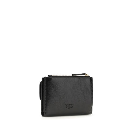 PINKO Black Logo Snap Wallet