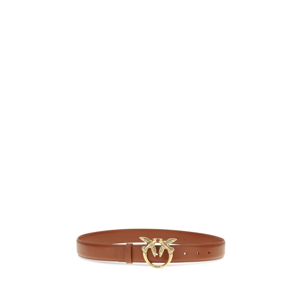 PINKO Brown Love Berry Belt 3cm