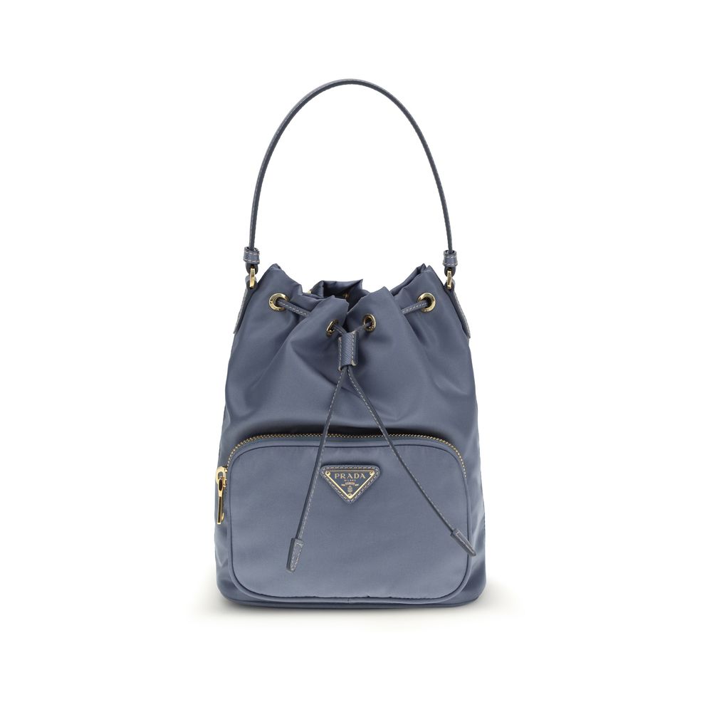 Prada Blue Polyamide Bucket Bag