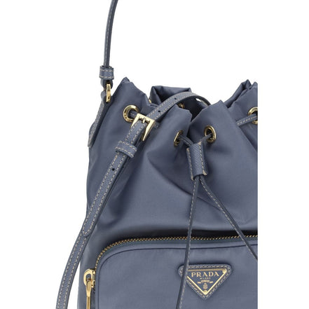Prada Blue Polyamide Bucket Bag