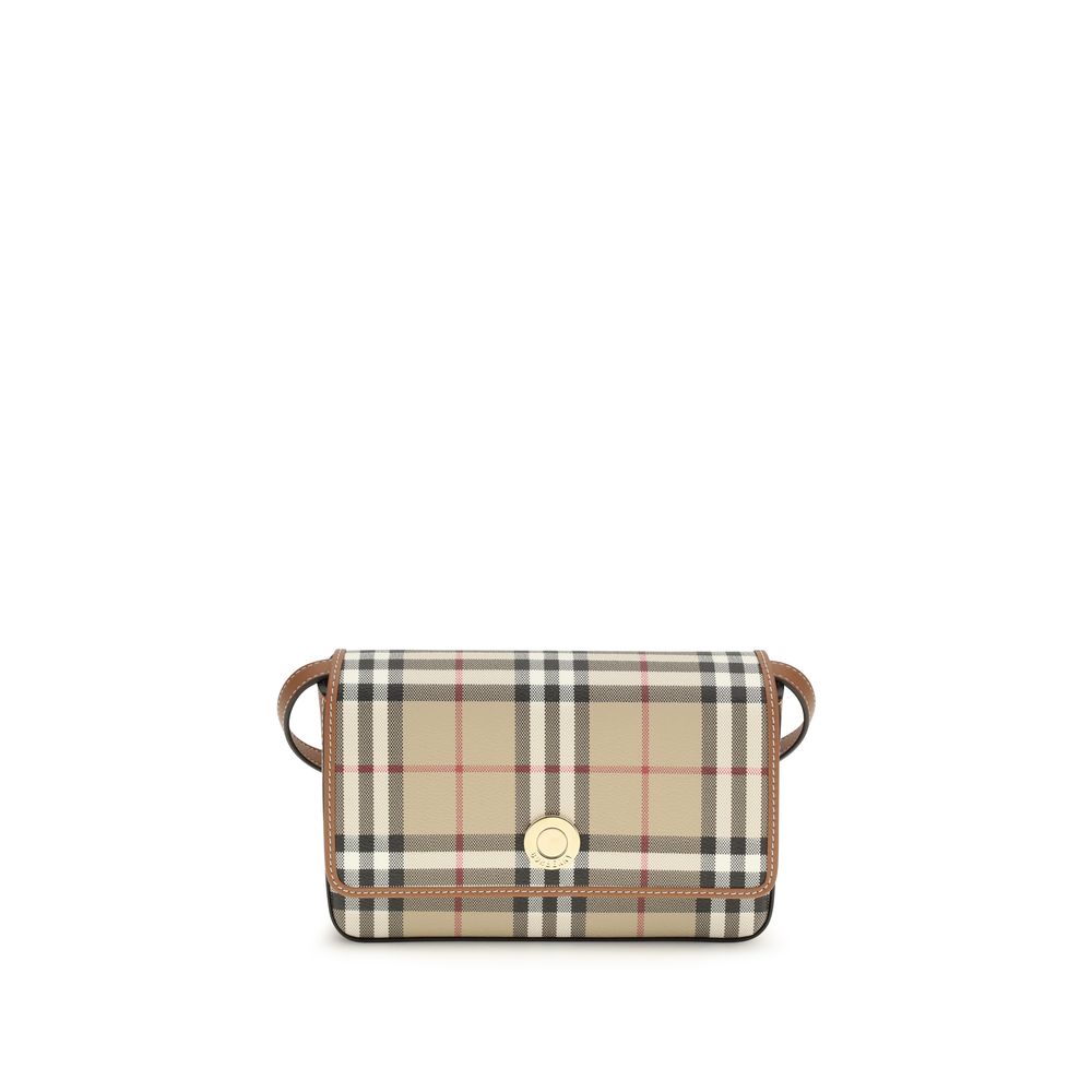 Portafoglio Burberry in poliuretano beige