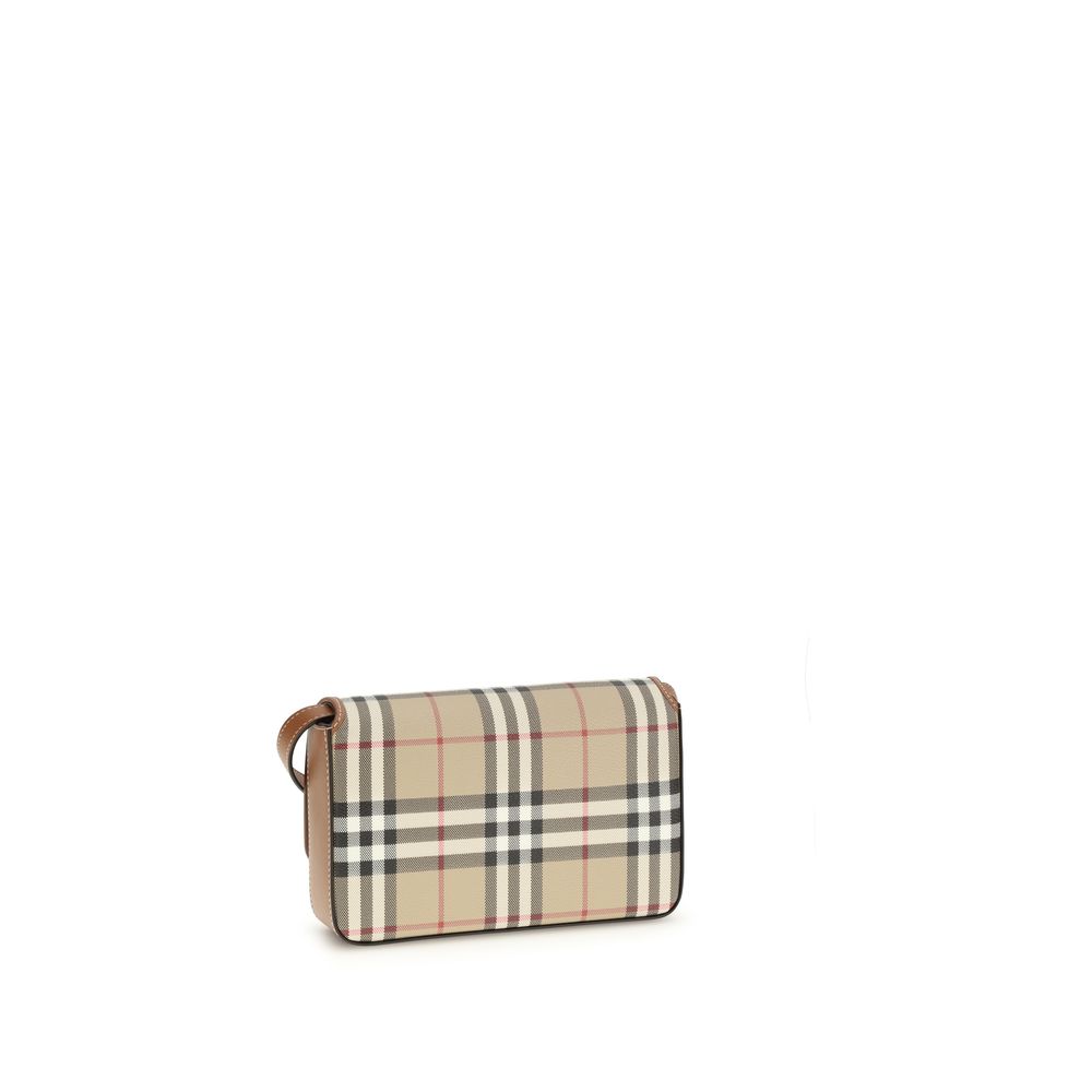 Portafoglio Burberry in poliuretano beige