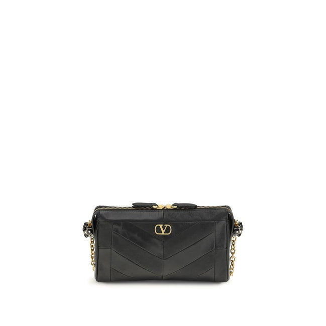 Borsa a tracolla Valentino Garavani in pelle di agnello nera Ovis Aries Aries