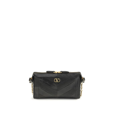 Valentino Garavani Black Leather Shoulder Bag