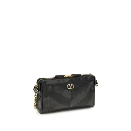 Valentino Garavani Black Leather Shoulder Bag