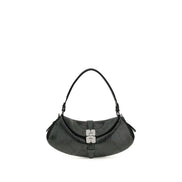 Ganni Blue Recycled Leather Shoulder Bag