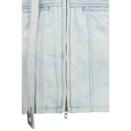 Diesel Blue Cotton Biker Jacket