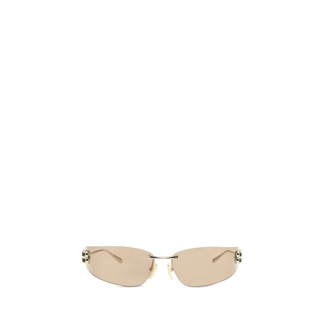 Lunettes de soleil Balenciaga en métal doré