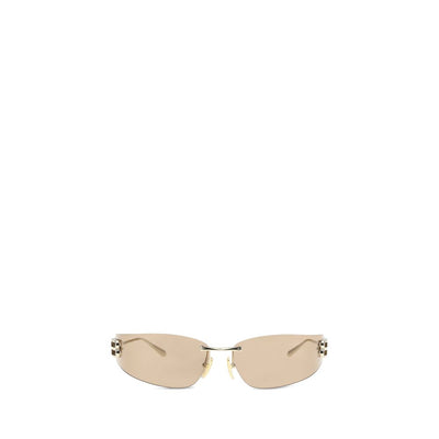 Lunettes de soleil Balenciaga en métal doré