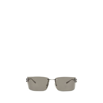 Lunettes de soleil Balenciaga en métal argenté