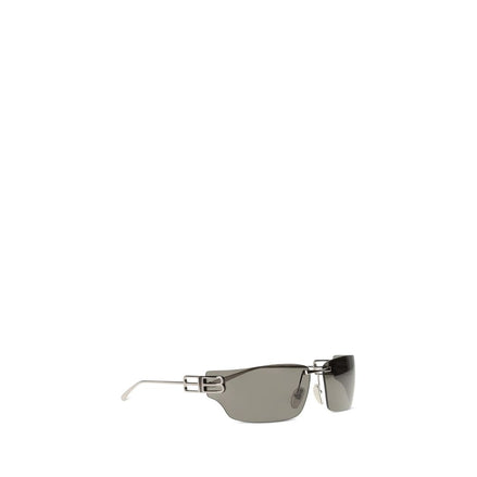 Lunettes de soleil Balenciaga en métal argenté