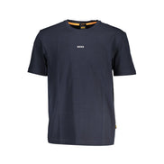 T-shirt da uomo Hugo Boss in cotone biologico blu