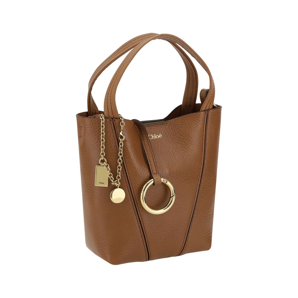 Chloé Brown Calf Leather Shoulder Bag - Spin