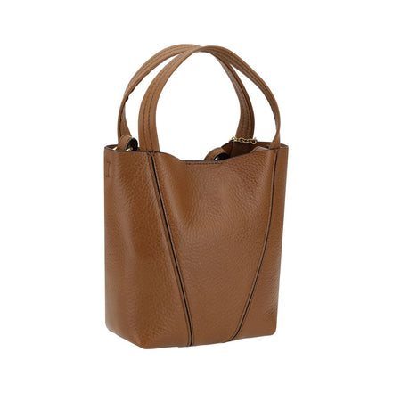 Chloé Brown Calf Leather Shoulder Bag - Spin