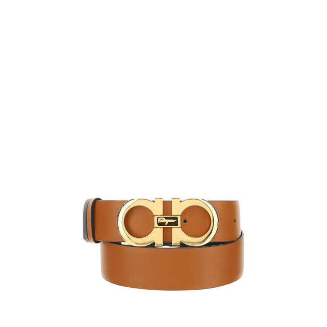Ceinture Ferragamo en cuir de veau marron Bos Taurus