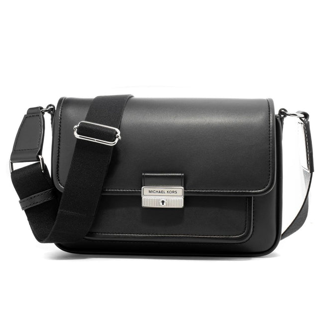 Sac à bandoulière en cuir noir Michael Kors