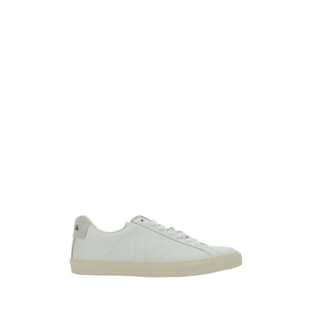 Veja White Calf Leather Low Top Sneakers