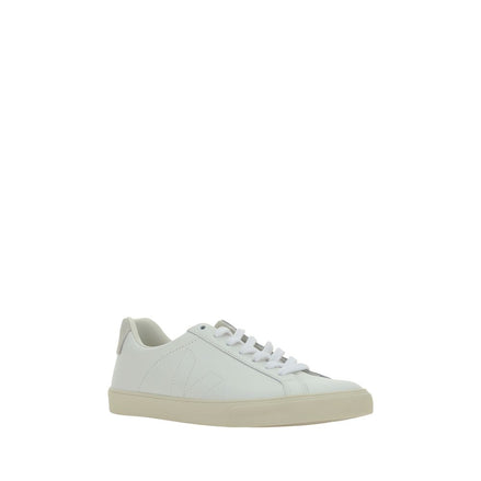 Veja White Calf Leather Low Top Sneakers