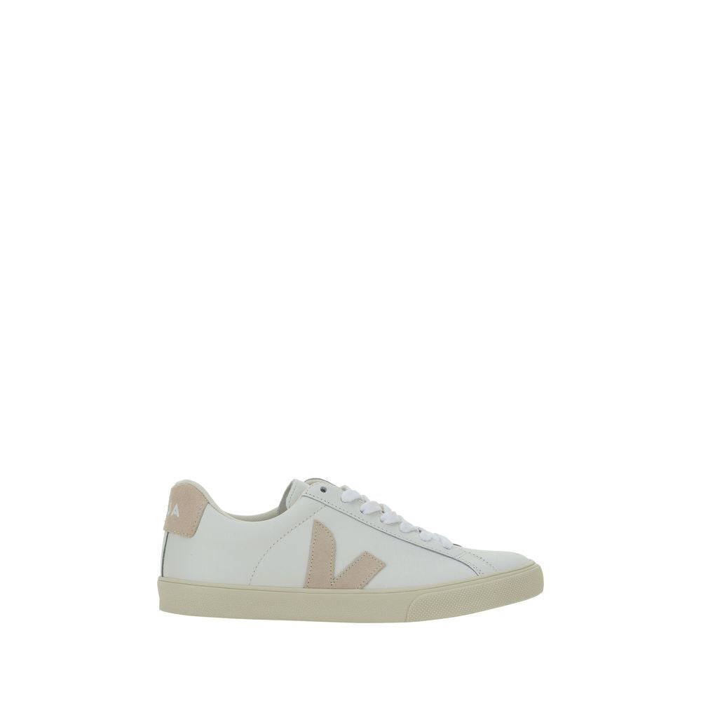 Veja White Calf Leather Low Top Sneakers - Women
