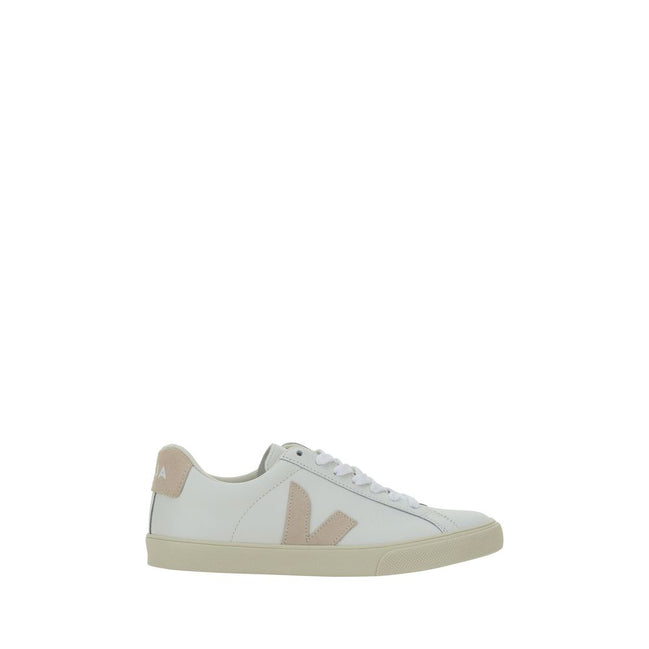 Veja White Calf Leather Low Top Sneakers - Women
