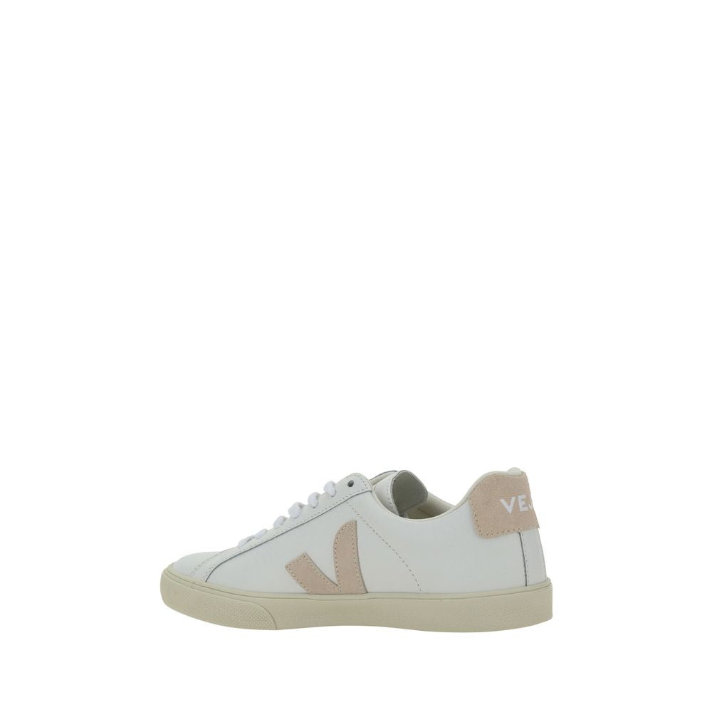 Veja White Calf Leather Low Top Sneakers - Women
