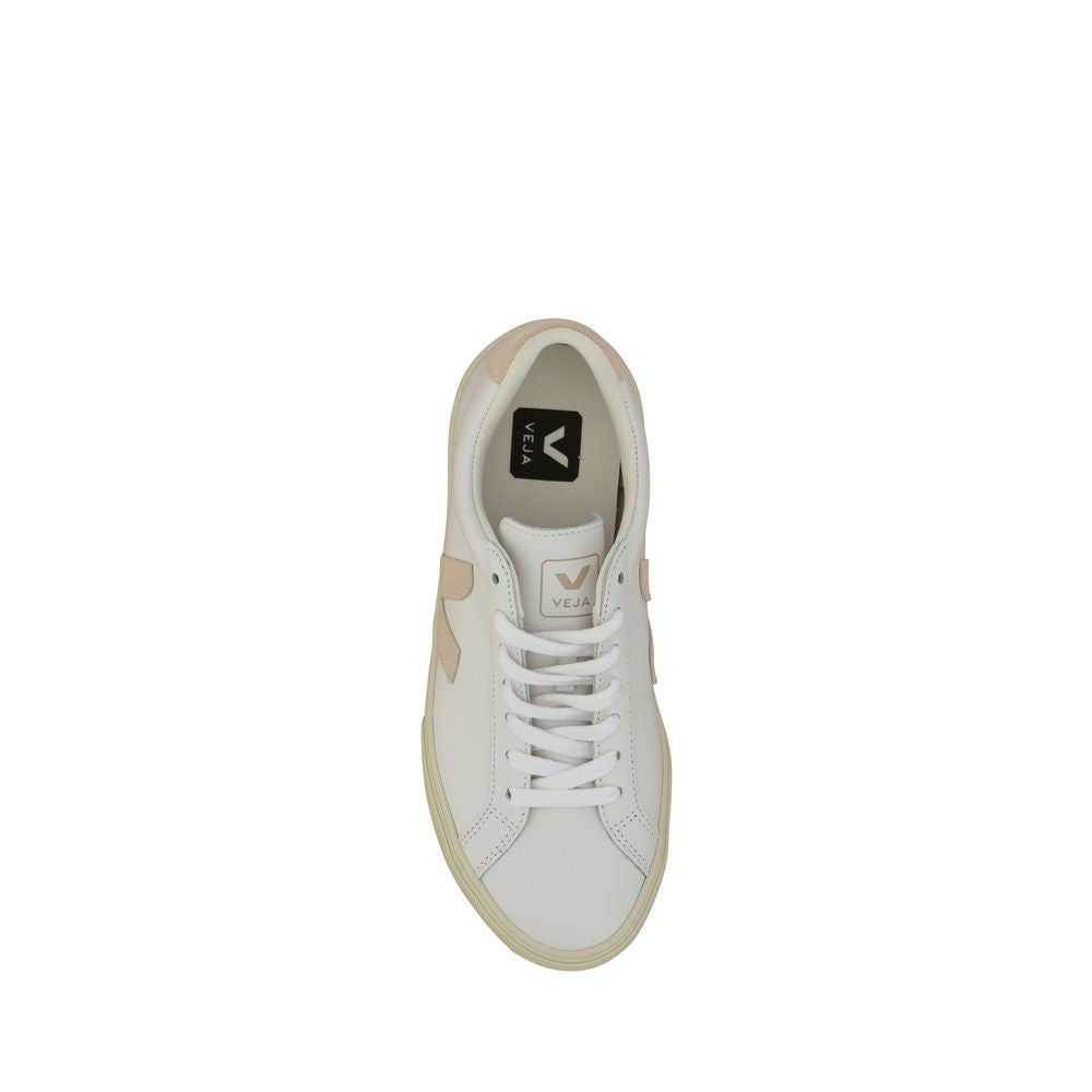 Veja White Calf Leather Low Top Sneakers - Women