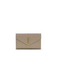 Saint Laurent Beige Calf Leather Shoulder Bag