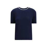 Sweat-shirt en laine polaire bleue Prada