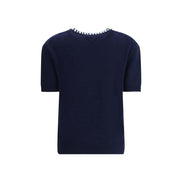 Sweat-shirt en laine polaire bleue Prada