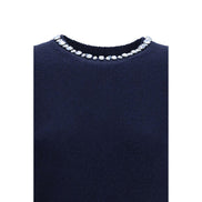 Sweat-shirt en laine polaire bleue Prada