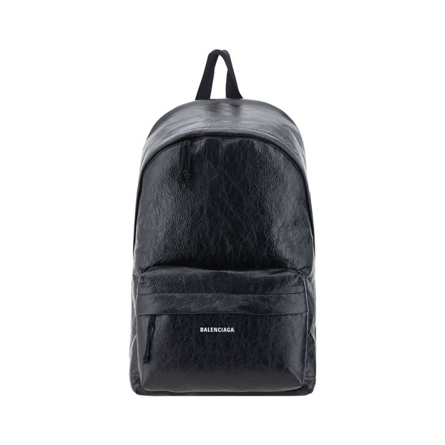 Sac à dos Balenciaga Bos Taurus en cuir de veau noir