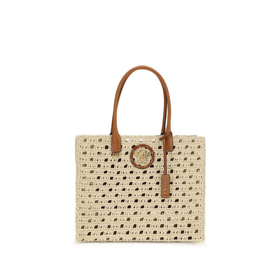 Sac à bandoulière Versace en coton beige