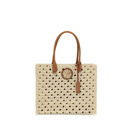 Sac à bandoulière Versace en coton beige