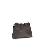Sac porté épaule Brunello Cucinelli en veau marron Bos Taurus