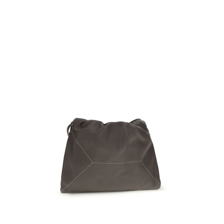 Sac porté épaule Brunello Cucinelli en veau marron Bos Taurus