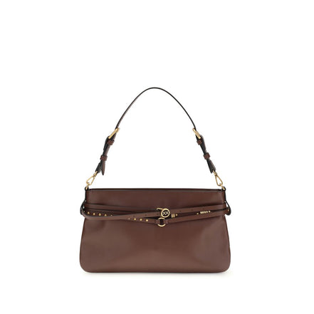PINKO Brown Buckle Shoulder Bag