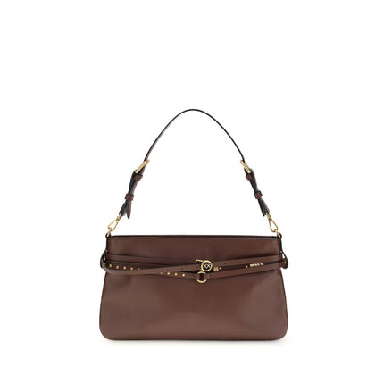 PINKO Brown Buckle Shoulder Bag