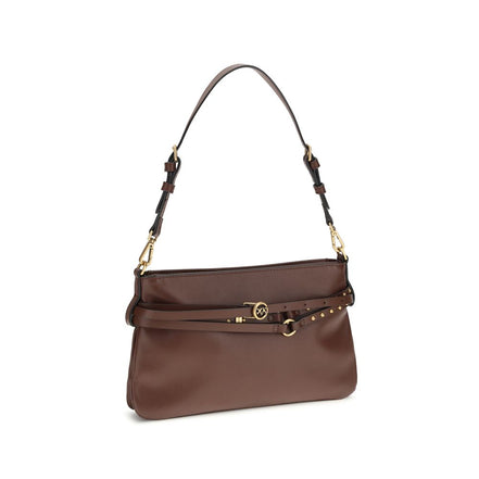 PINKO Brown Buckles Shoulder Bag