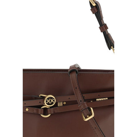 PINKO Brown Buckle Shoulder Bag