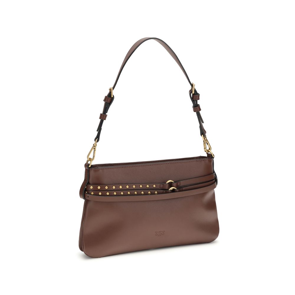 PINKO Brown Buckles Shoulder Bag