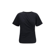 PINKO Black Mary Drape T-Shirt