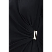 PINKO Black Mary Drape T-Shirt