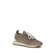 Baskets épaisses en coton beige Brunello Cucinelli