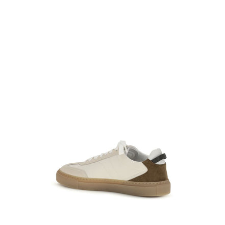 Brunello Cucinelli Beige Calf Leather Low Top Sneakers - Women