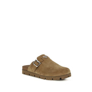 Mules Prada in pelle di vitello beige Bos Taurus