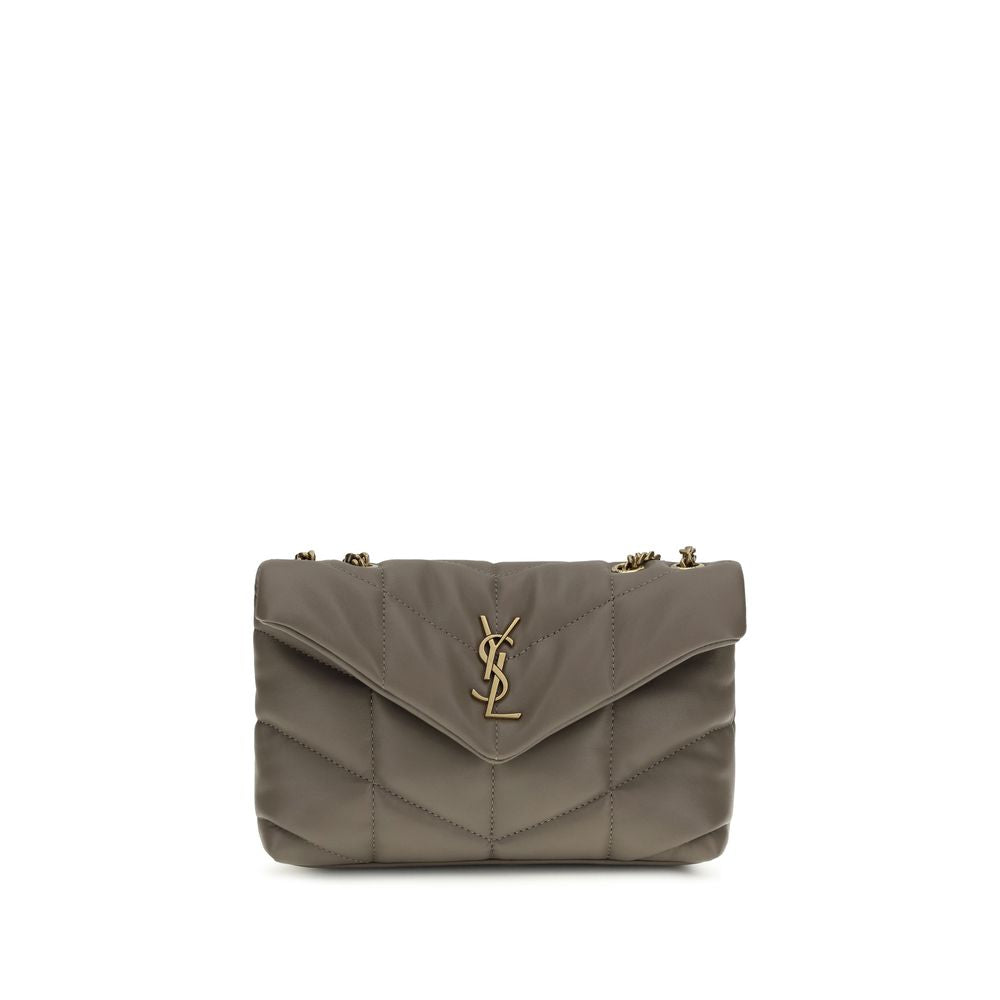 Borsa a spalla Saint Laurent Ovis Aries Aries in agnello grigio